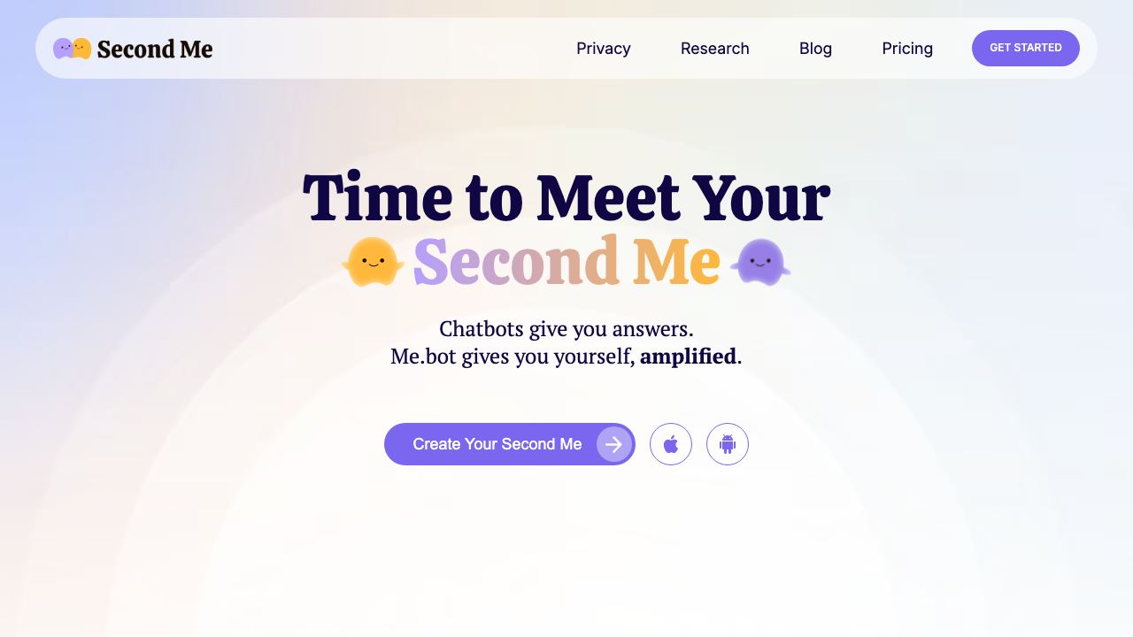 Me.bot website screenshot