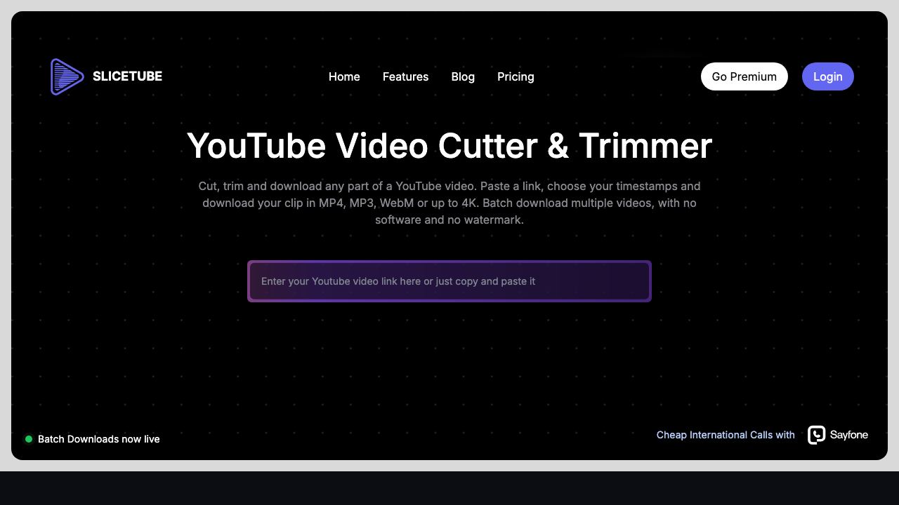 SliceTube 网站截图