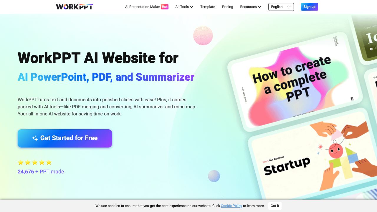 WorkPPT website screenshot