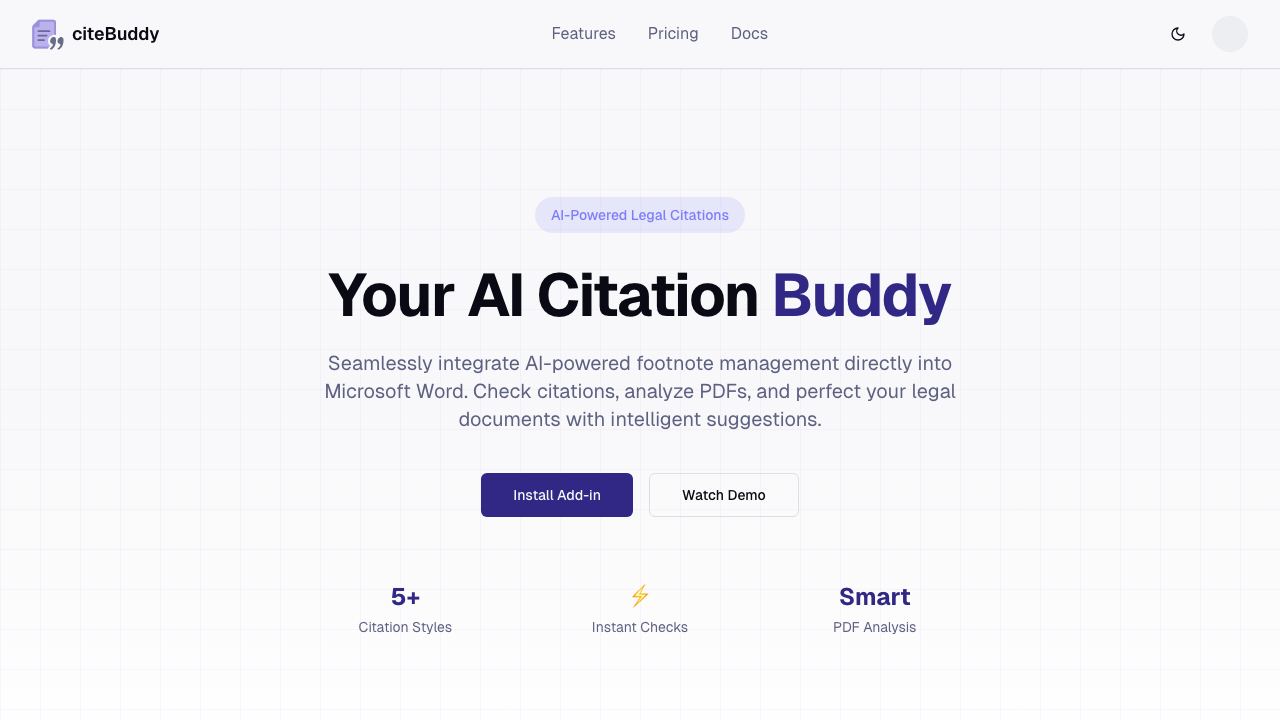 Cite Buddy website screenshot