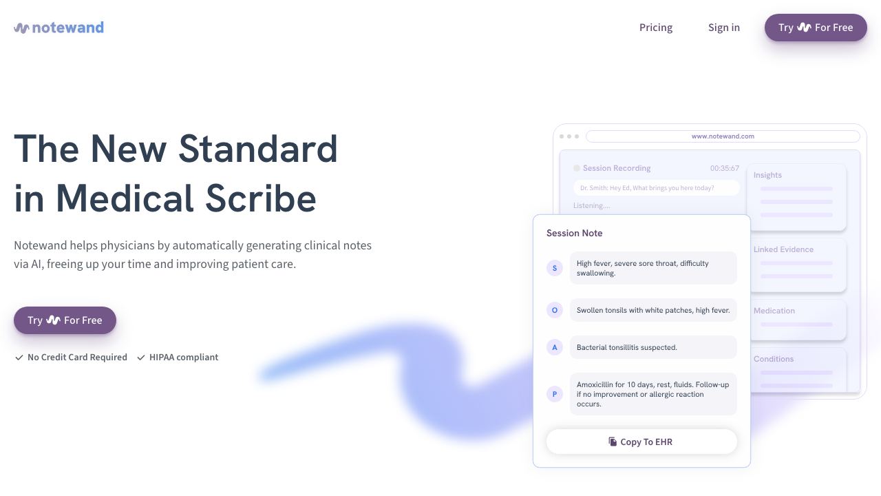 Notewand 网站截图