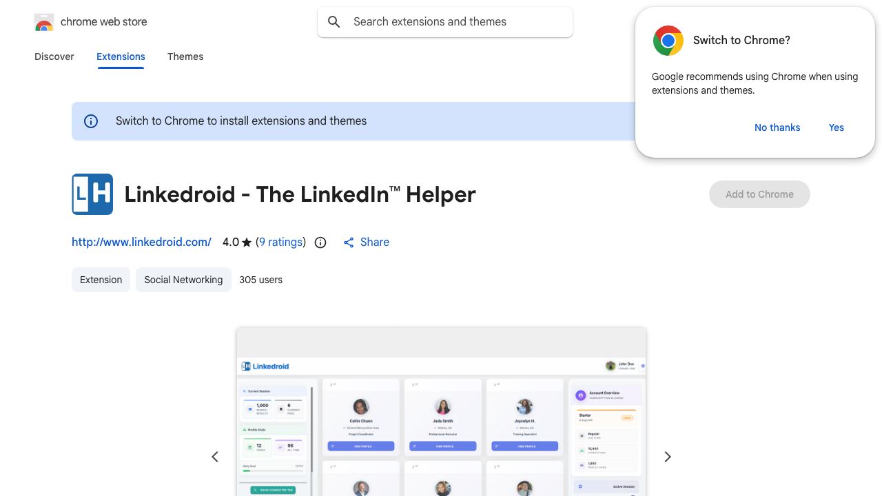 Linkedroid - The LinkedIn™ Helper 网站截图