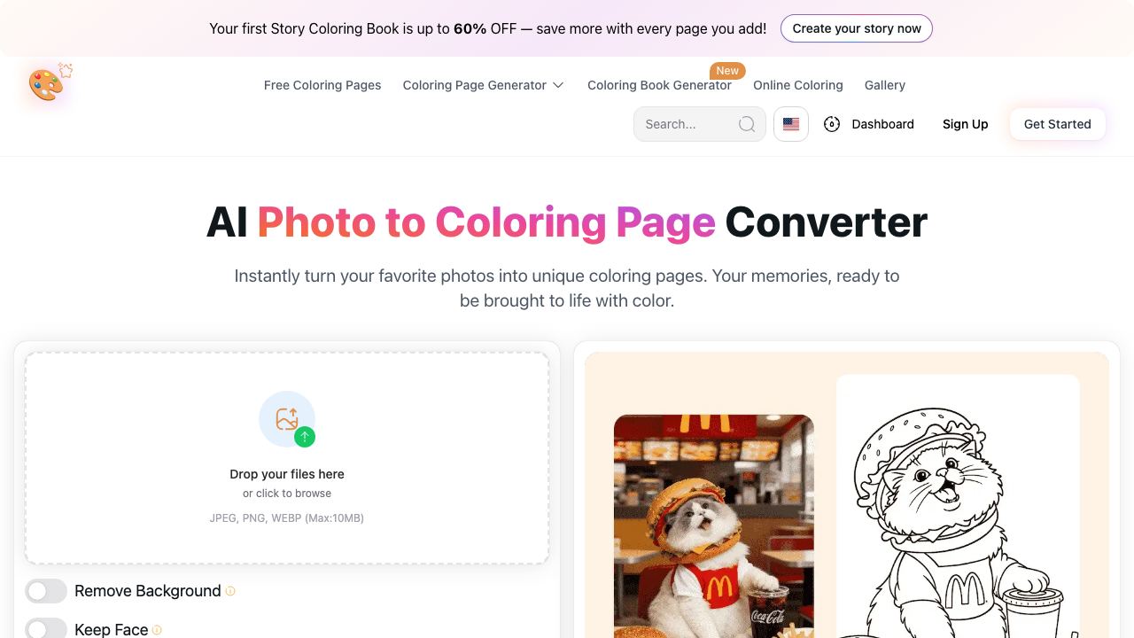 colorpages 网站截图