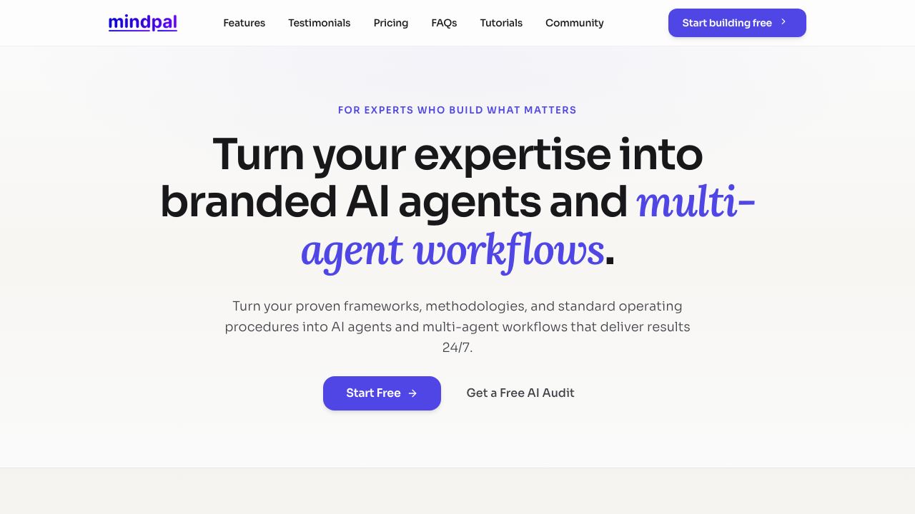 MindPal website screenshot