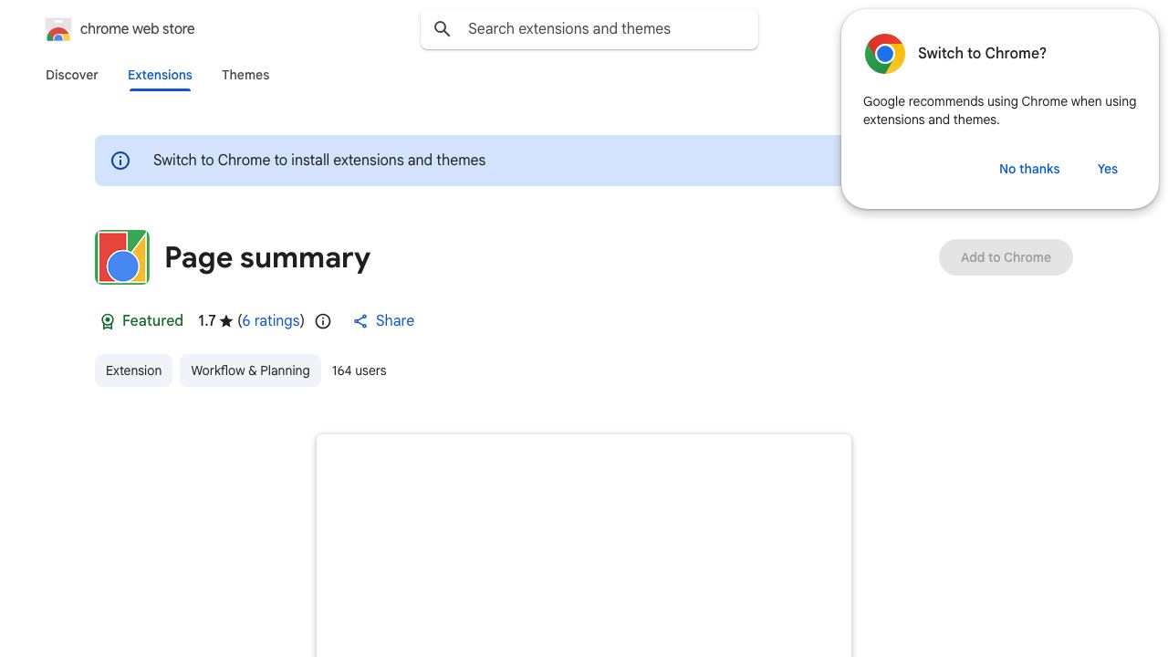 Page summary 网站截图