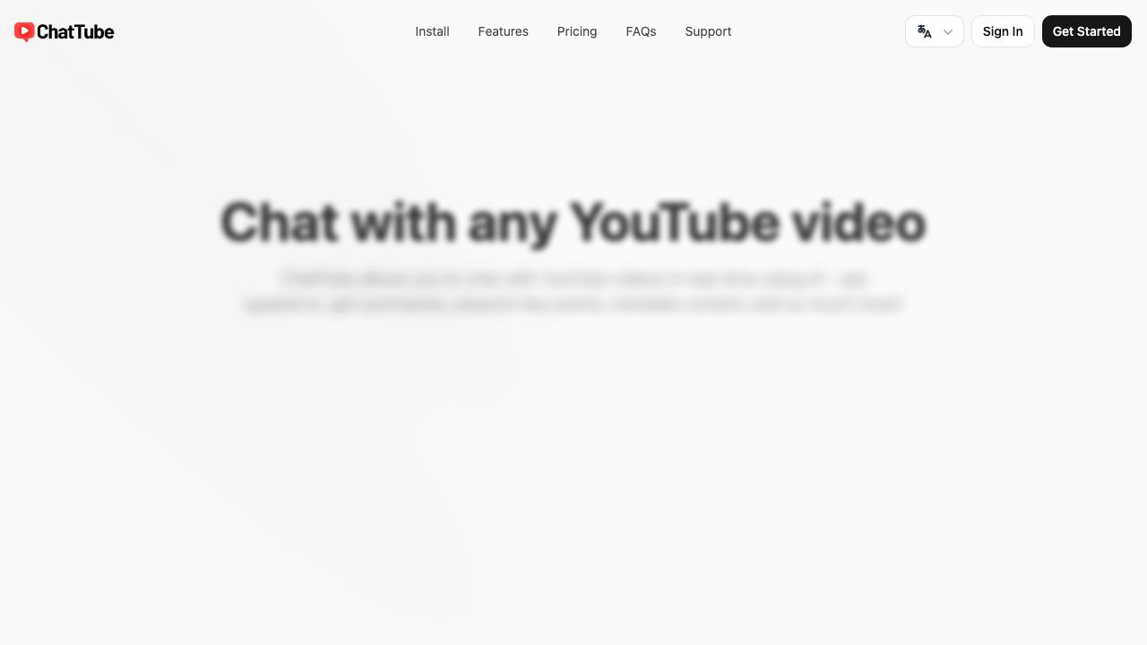 ChatTube website screenshot