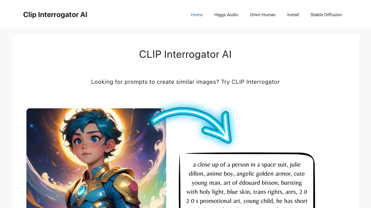 CLIP Interrogator 网站截图