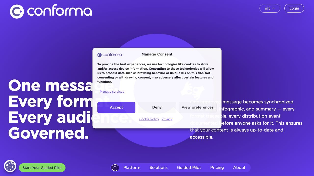 Conforma 网站截图