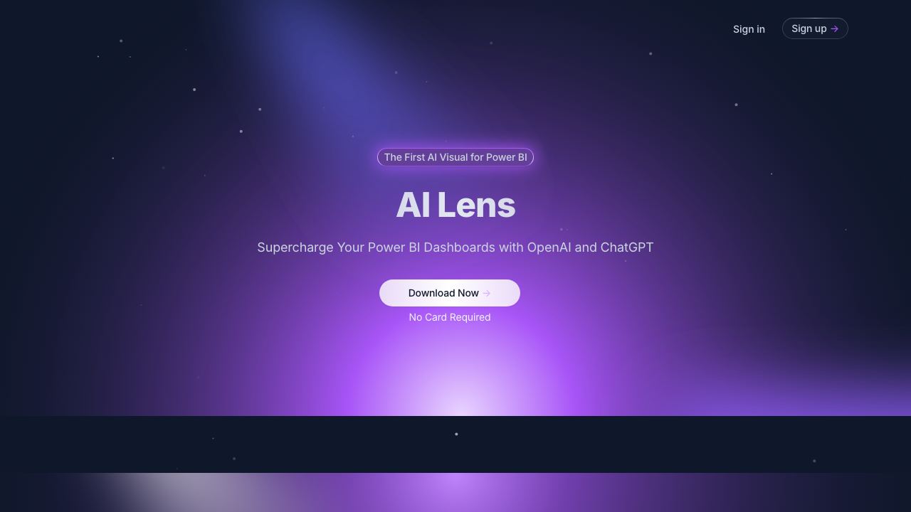 Power BI AI Lens 网站截图