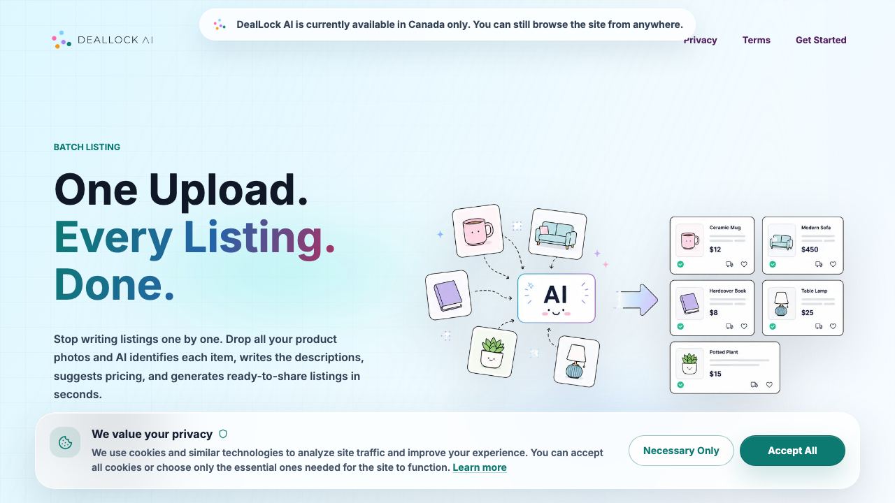 DealLock AI 网站截图