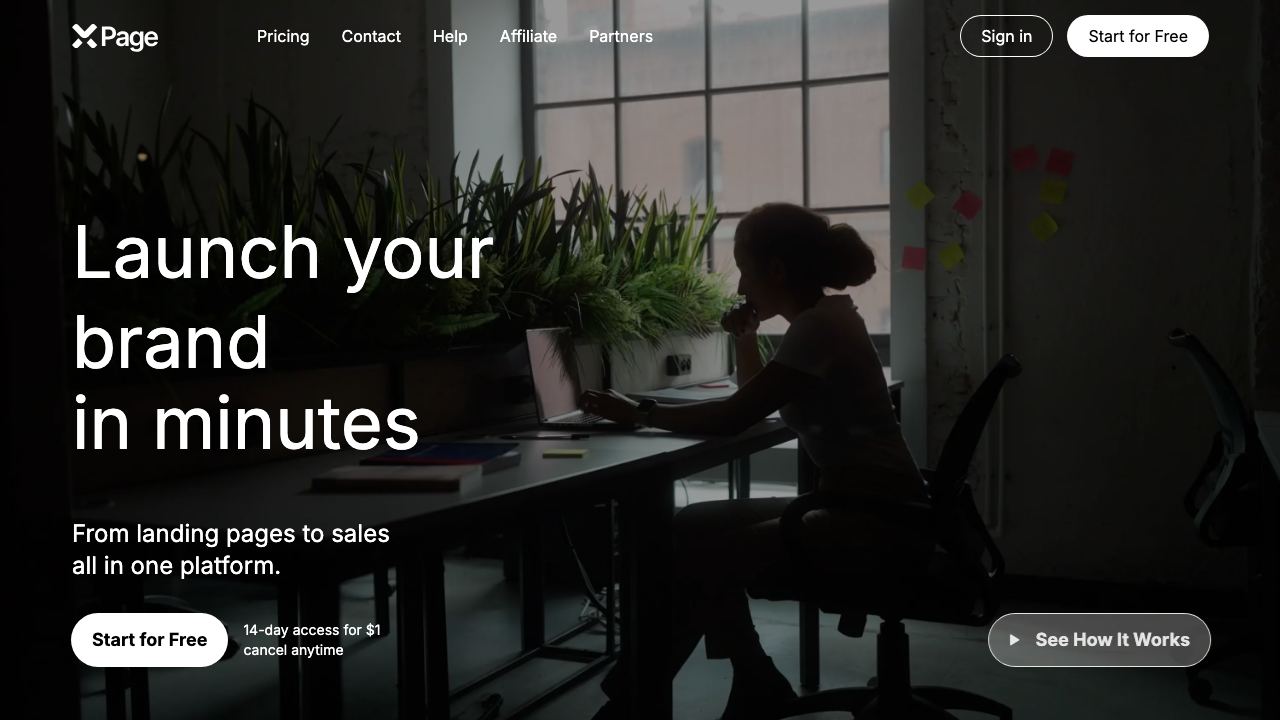 xPage website screenshot