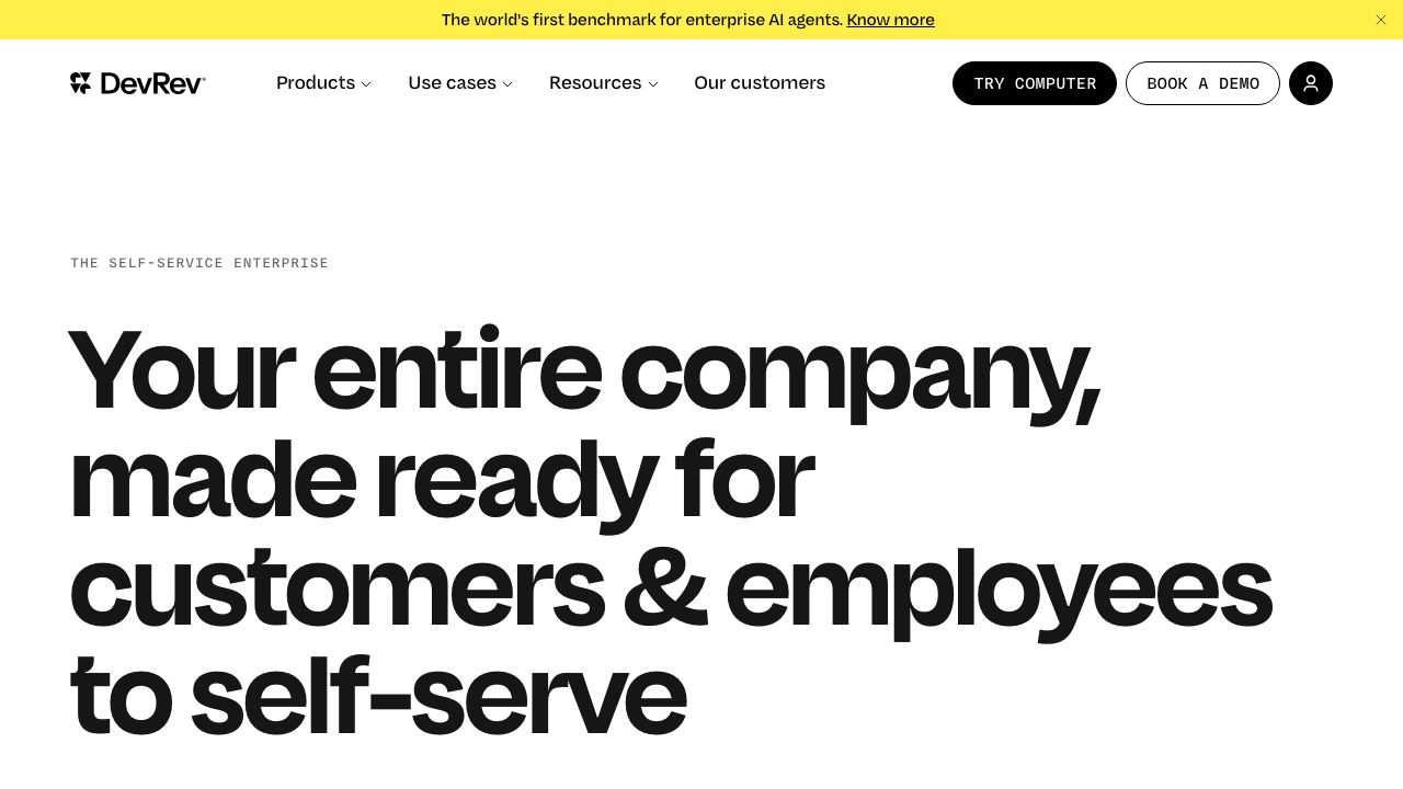 DevRev website screenshot