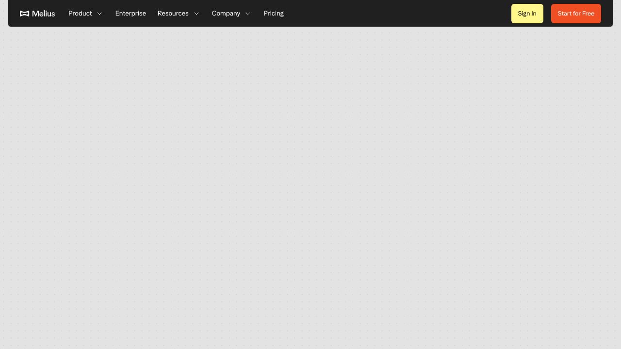 Melius website screenshot
