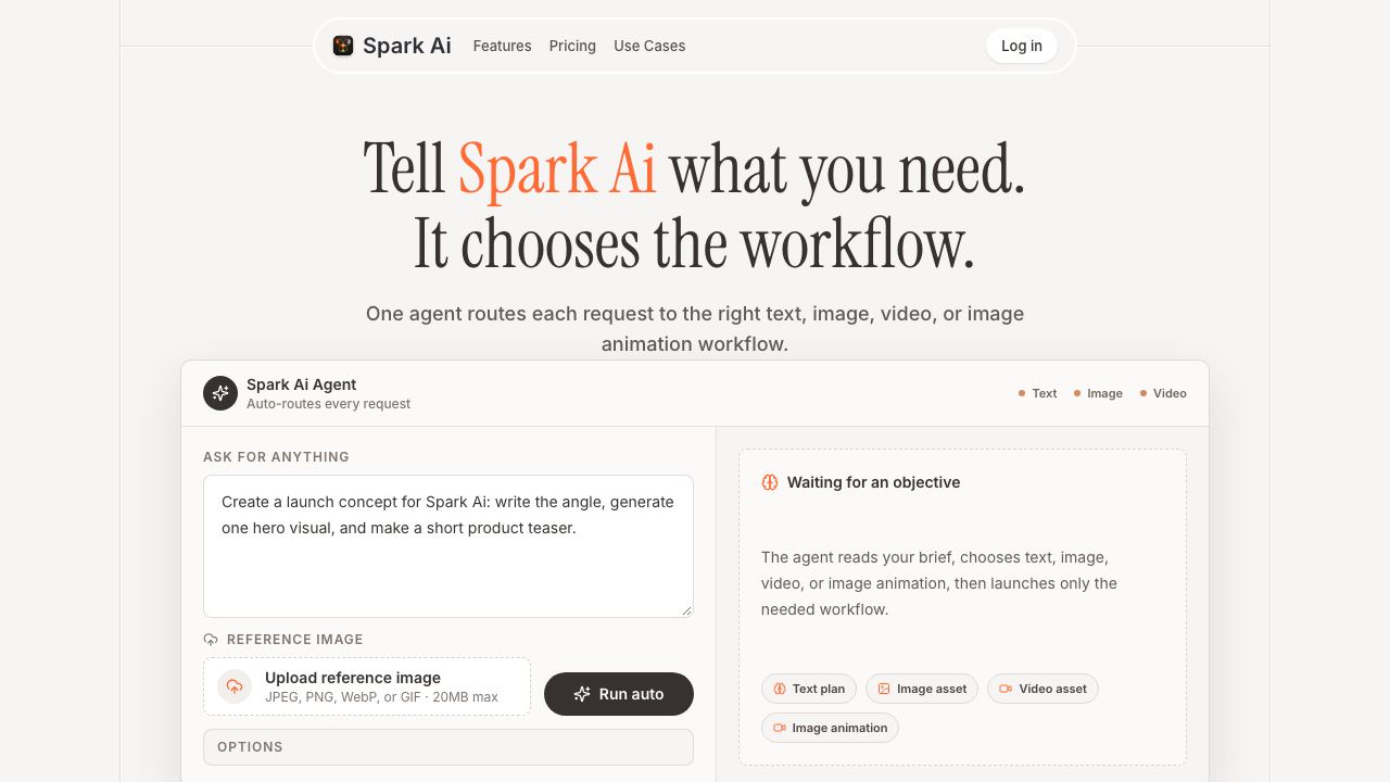 Spark Ai - 1 website screenshot