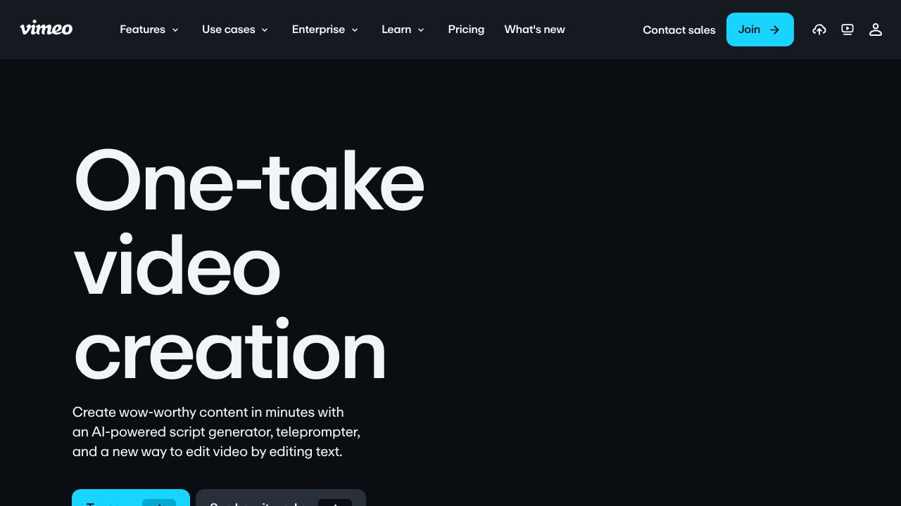 Vimeo AI 网站截图