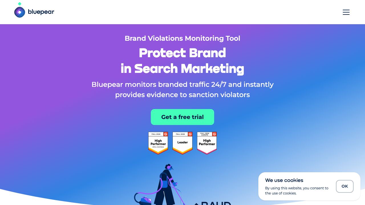 Bluepear Brand Bidding Detection Tool 网站截图