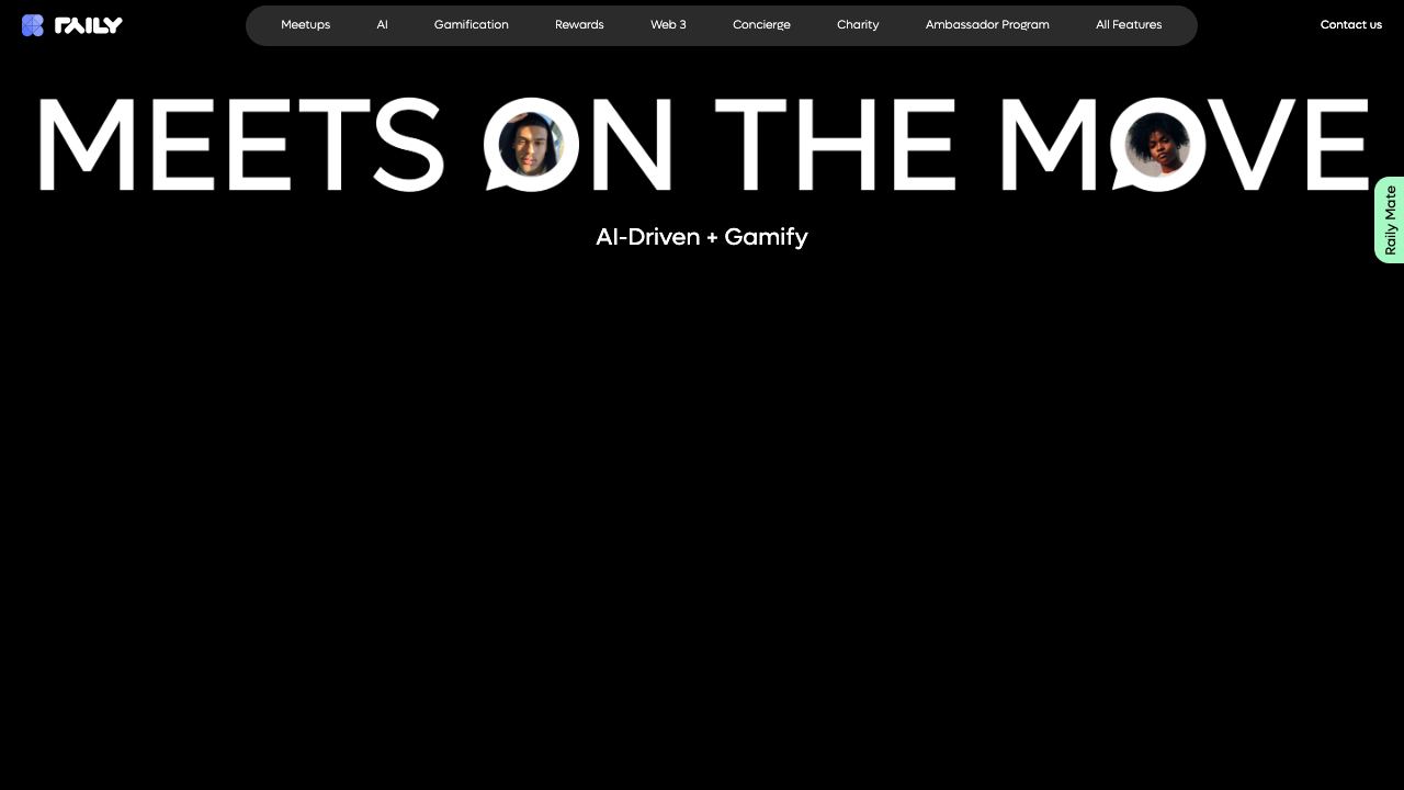 Raily website screenshot