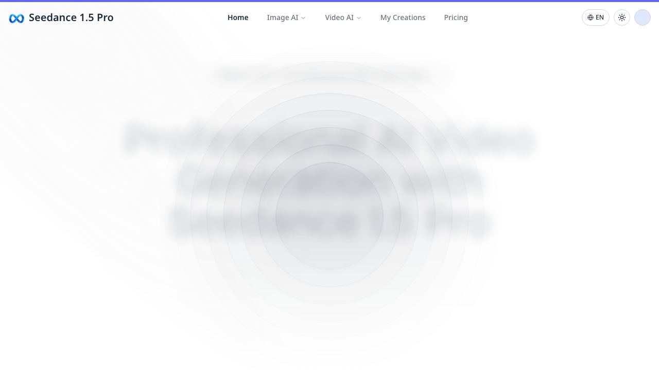 Seedance 1.5 Pro 网站截图
