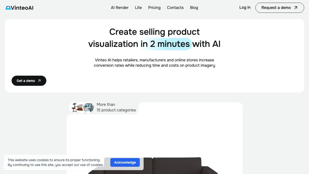Vinteo AI 网站截图