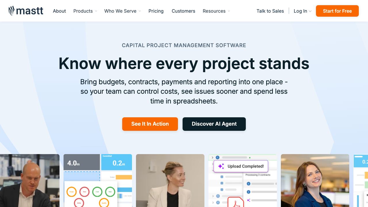 Mastt website screenshot