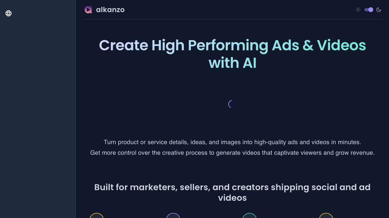 Alkanzo website screenshot