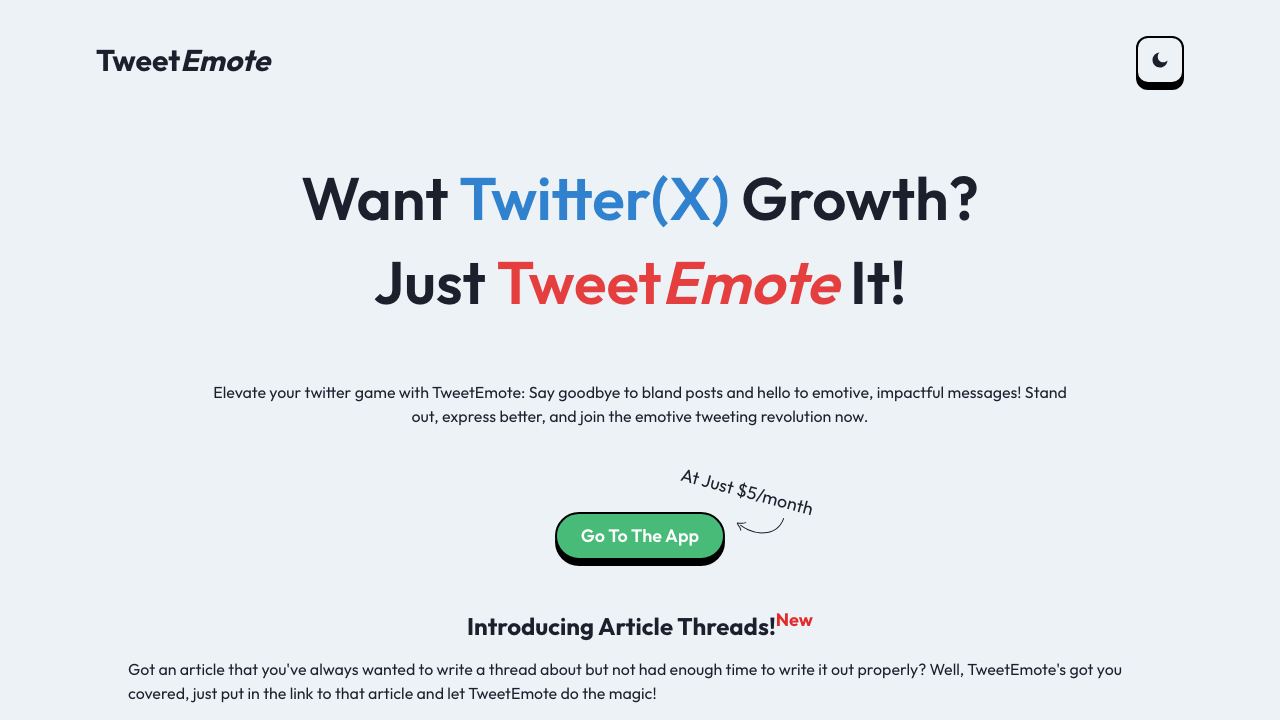 TweetEmote 网站截图
