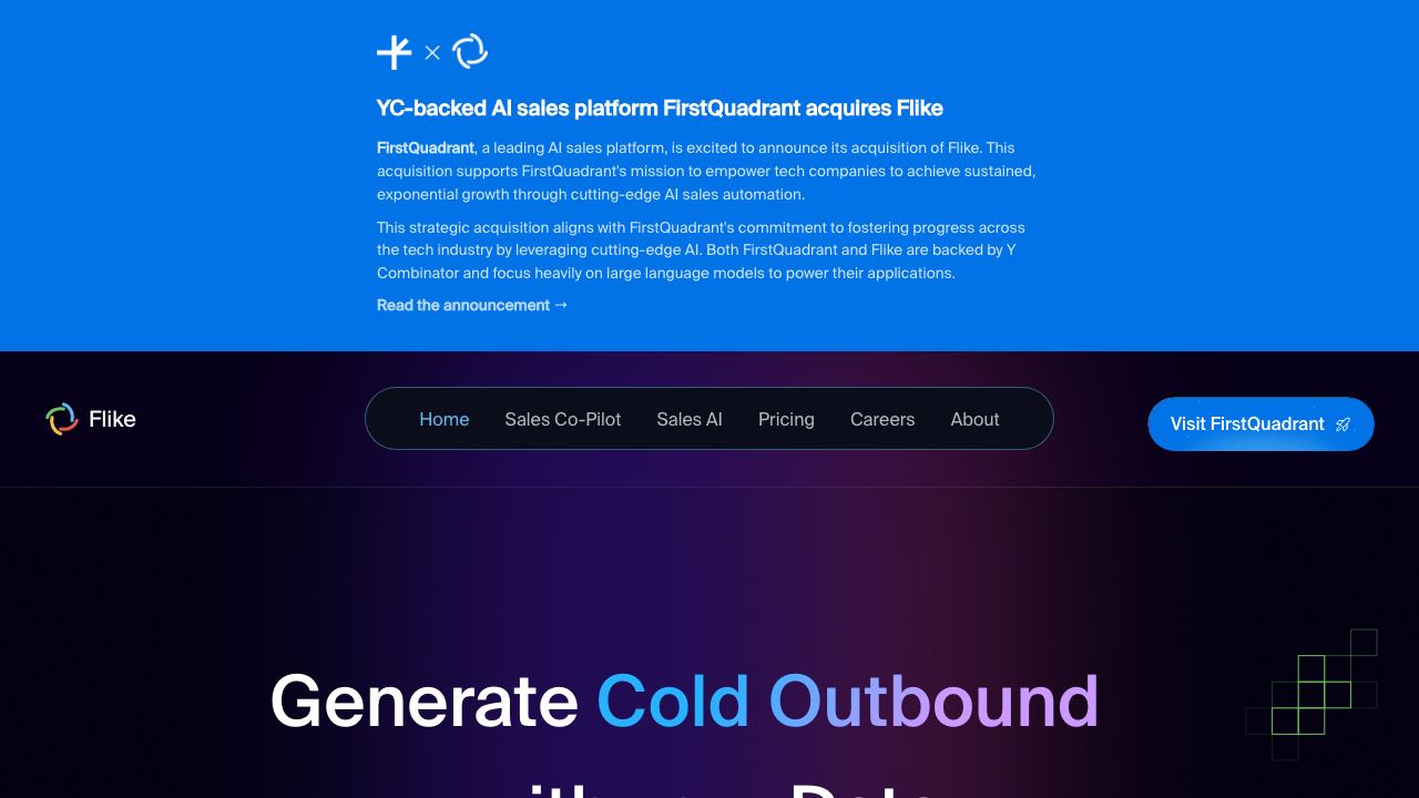 Flike website screenshot