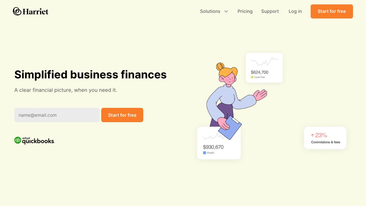Harriet.ai 网站截图