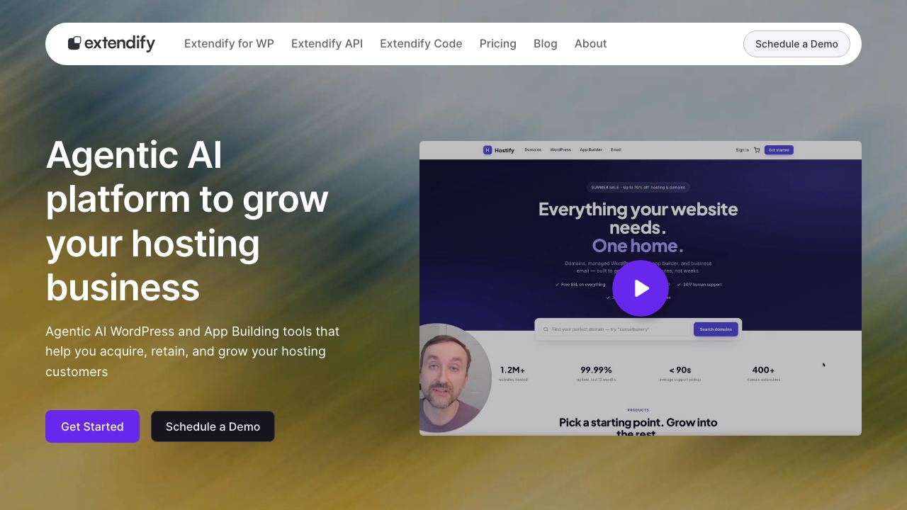 extendify.com website screenshot