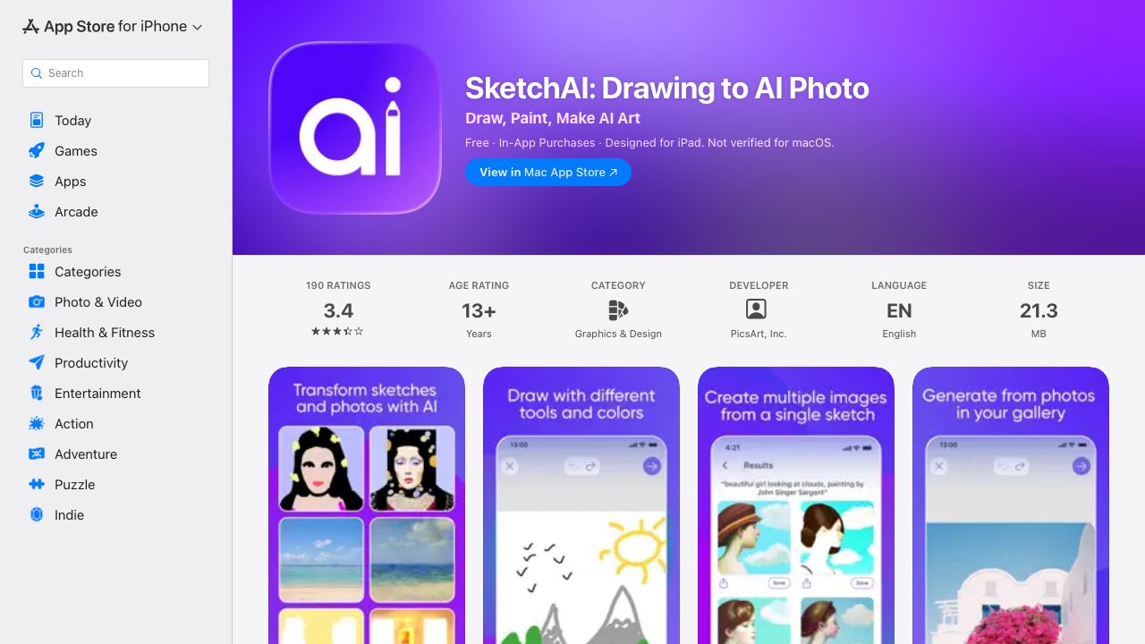 SketchAI 网站截图