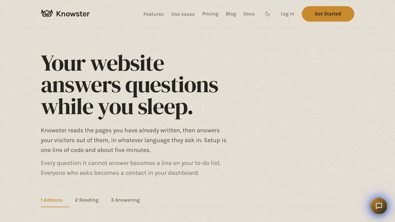 Knowster website screenshot