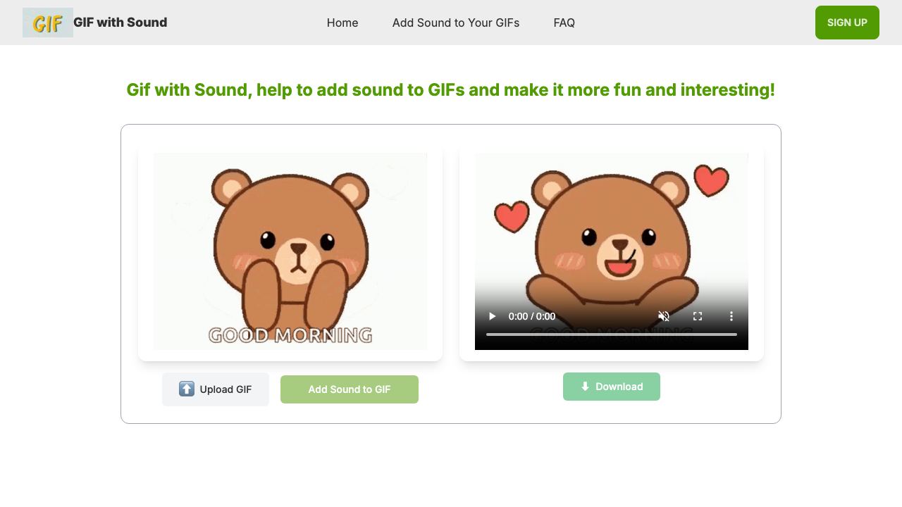 GIF with Sound 网站截图