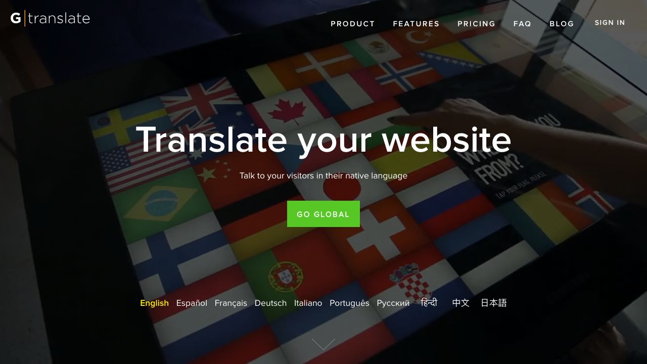 GTranslate 网站截图