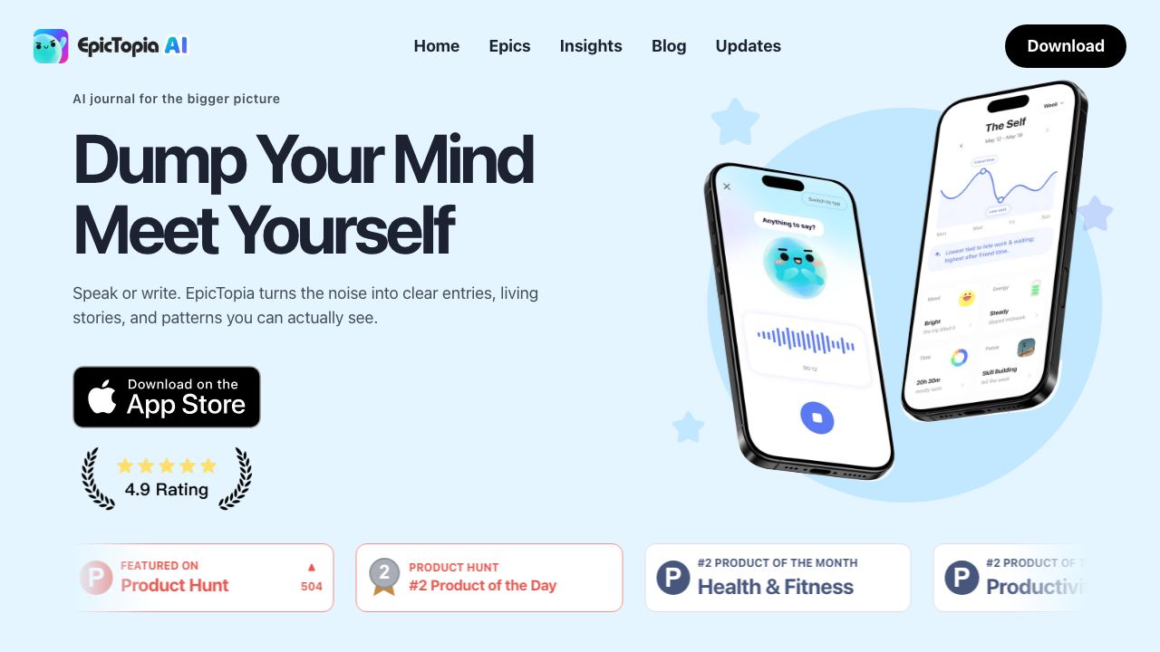 EpicTopia AI 网站截图