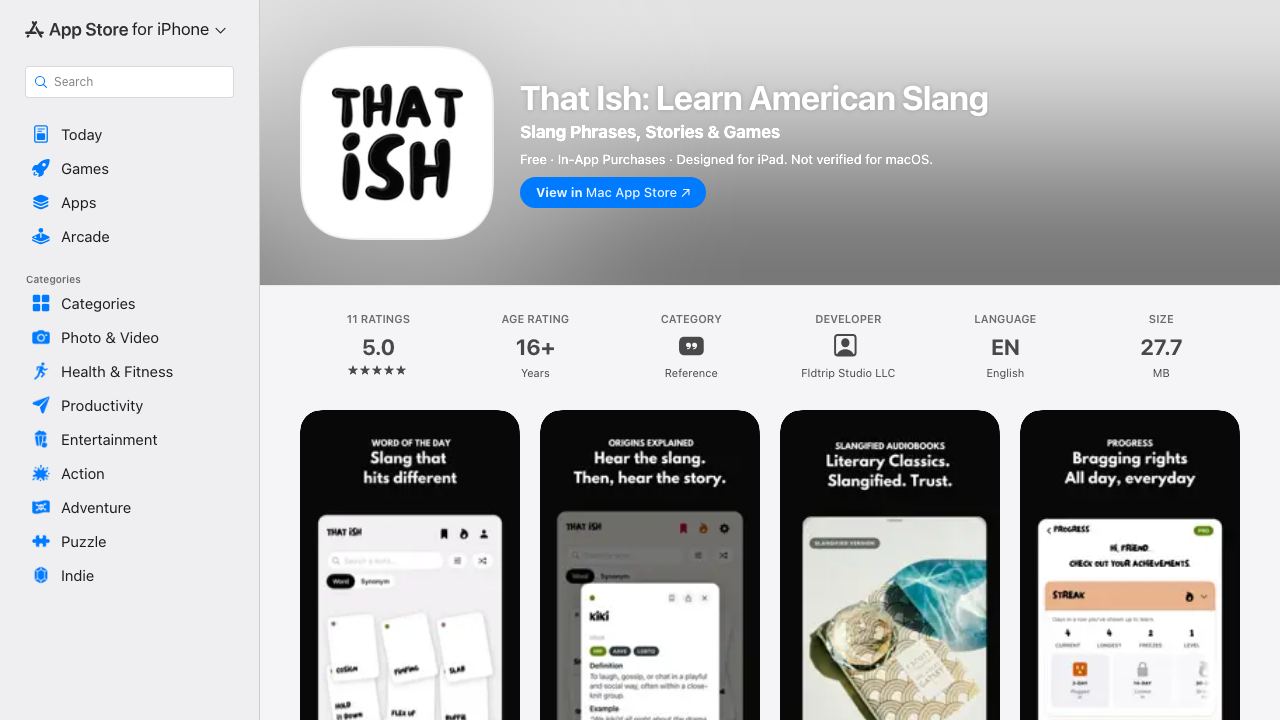 That Ish: Slang Dictionary 网站截图