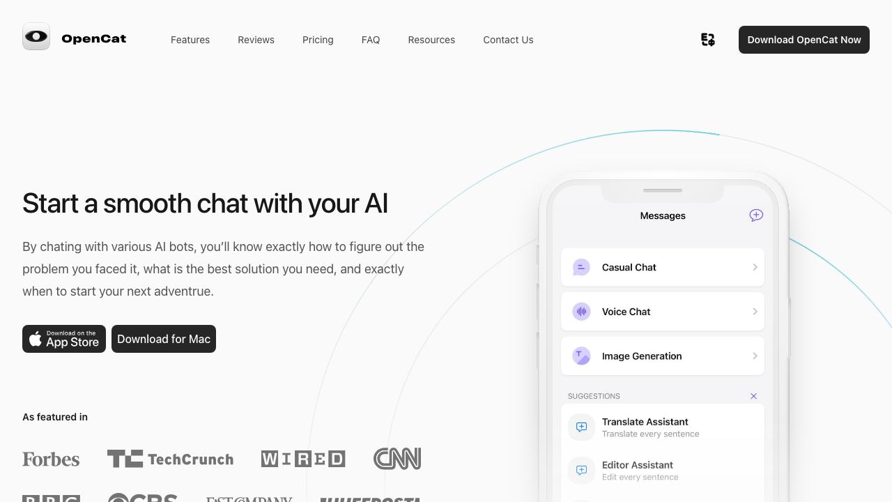 OpenCat website screenshot