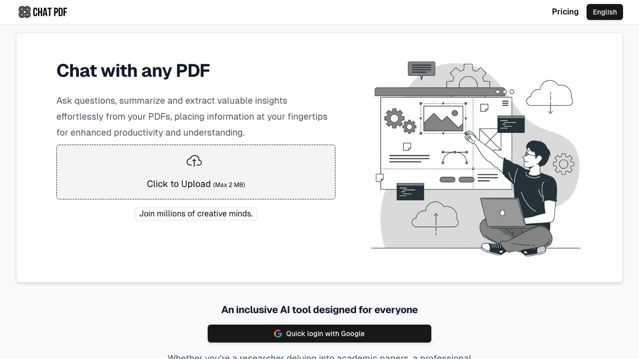 ChatPDF.ae website screenshot
