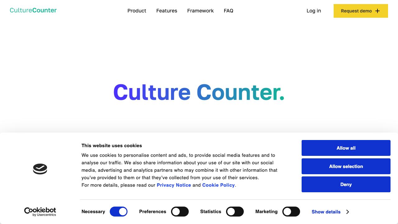 Culture Counter 网站截图