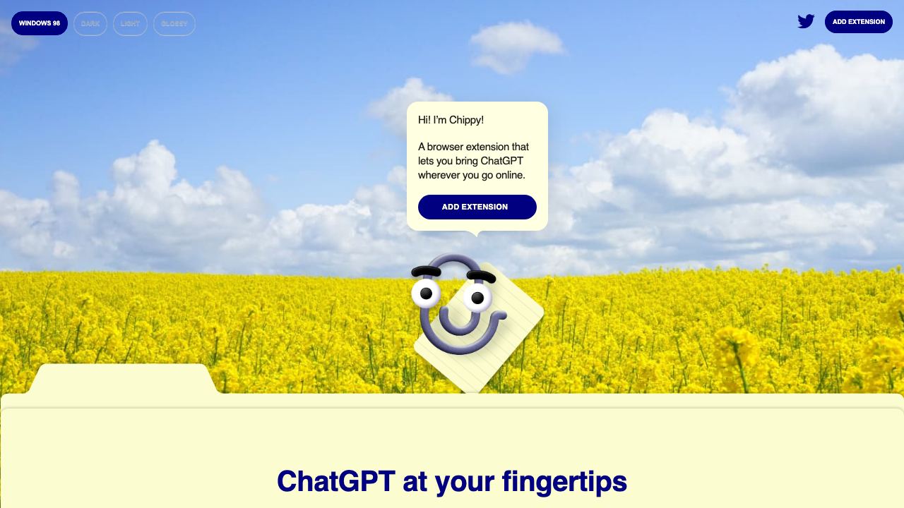 Chippy website screenshot