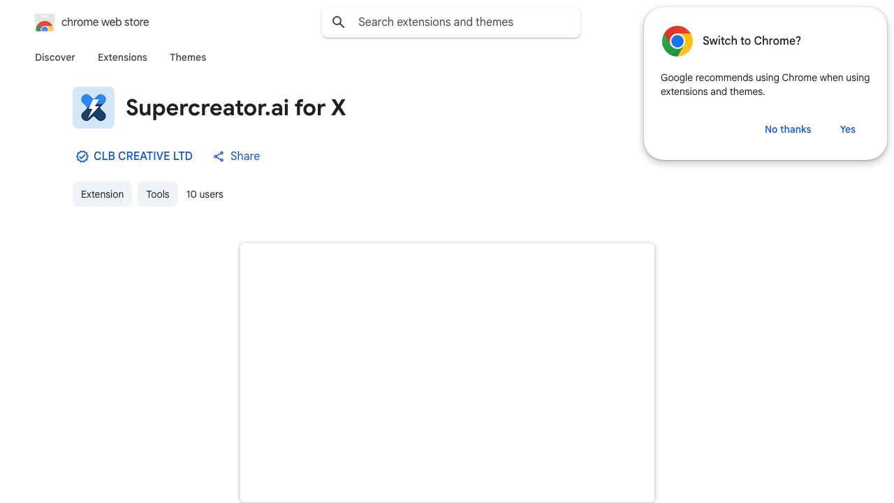 Supercreator.ai for X 网站截图