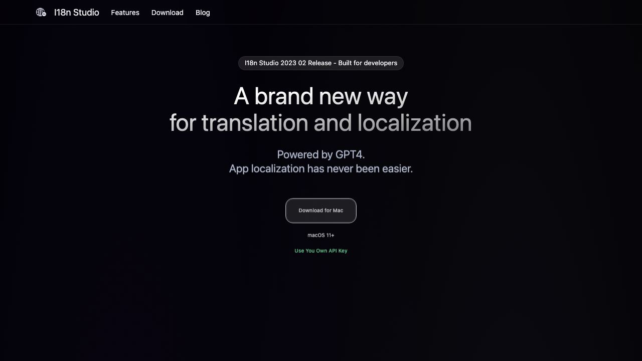 I18n Studio 网站截图