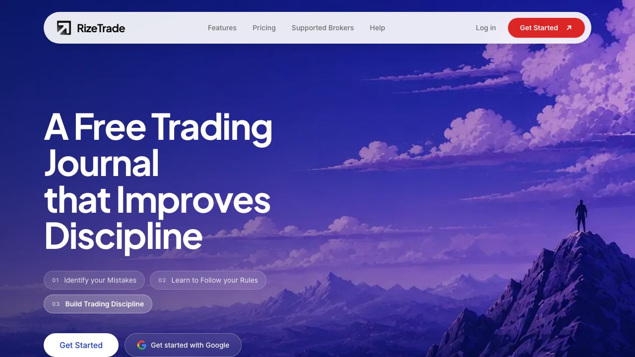 RizeTrade website screenshot