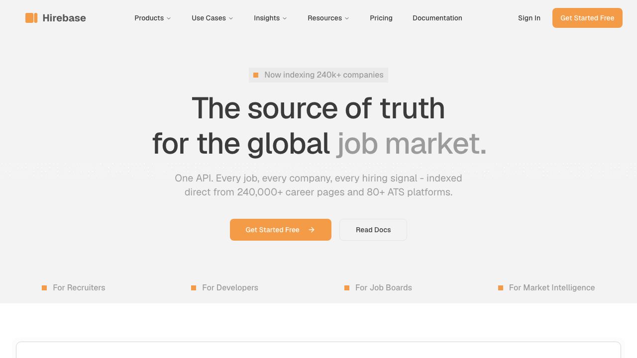 HireBase website screenshot