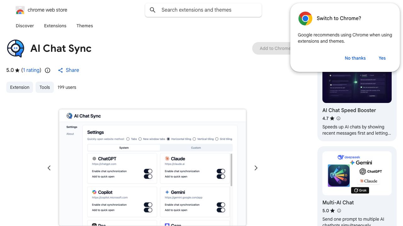 AI Chat Sync 网站截图