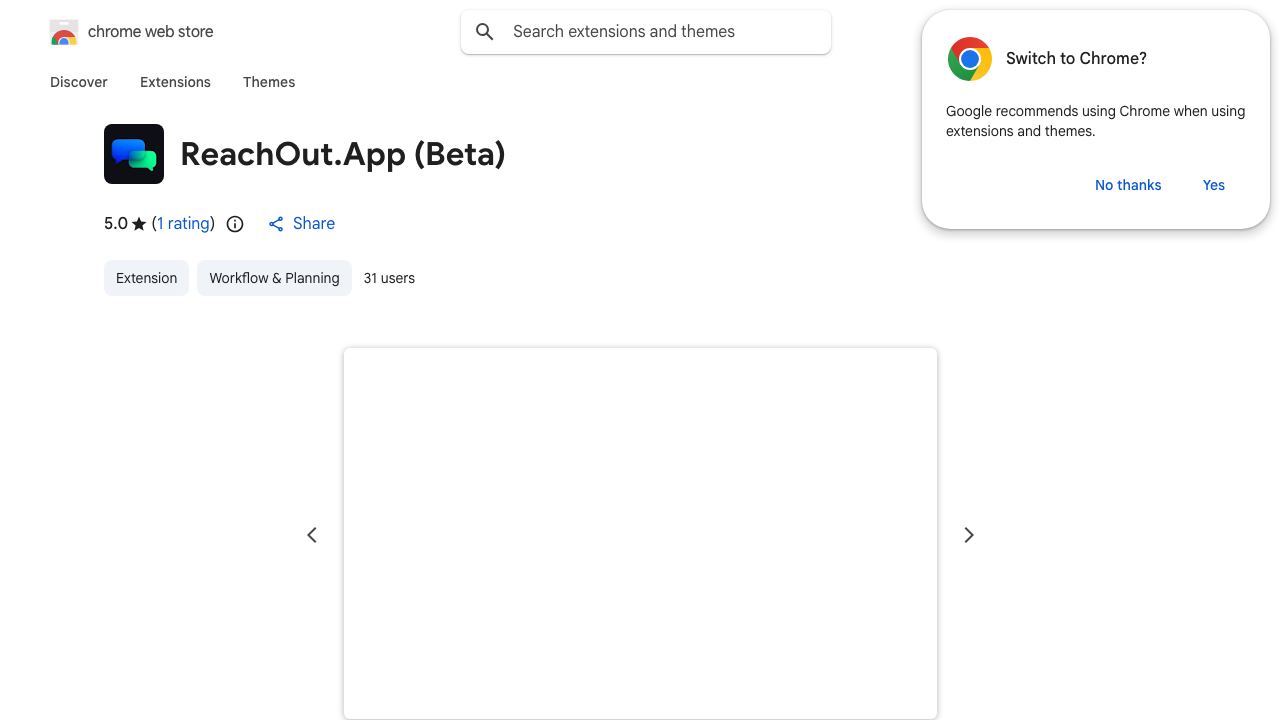 ReachOut.App (Beta) website screenshot