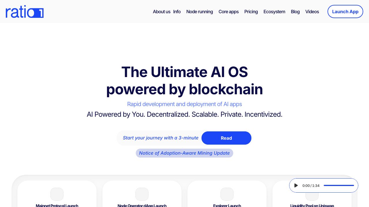 Ratio1 website screenshot