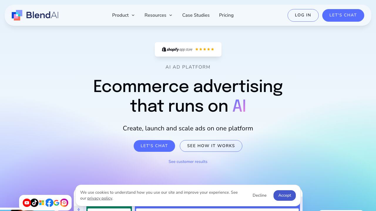 Blend AI website screenshot
