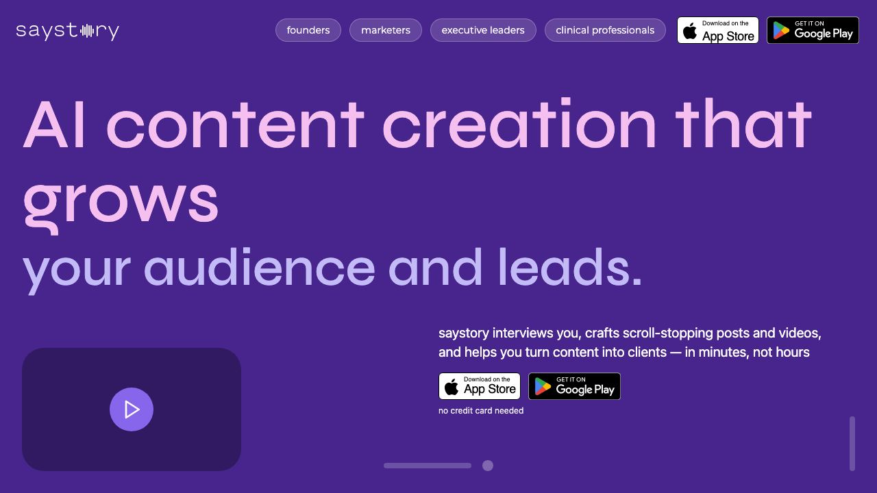 saystory 网站截图