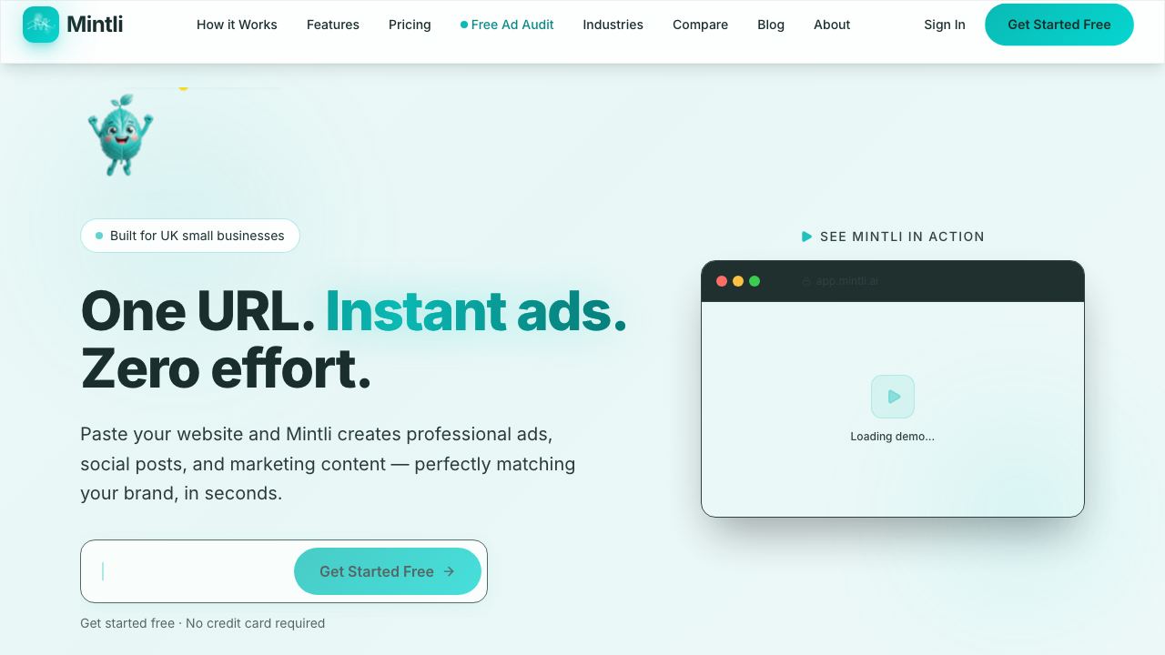 Mintli website screenshot