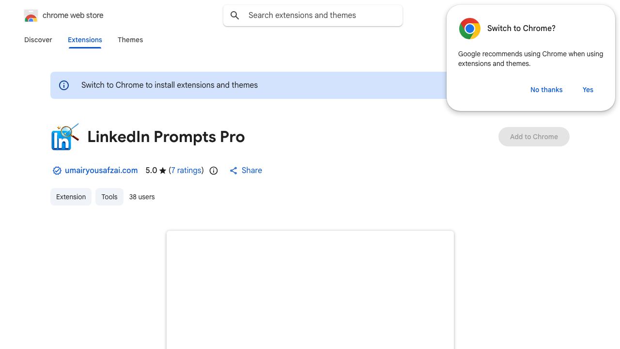 LinkedIn Prompts Pro 网站截图
